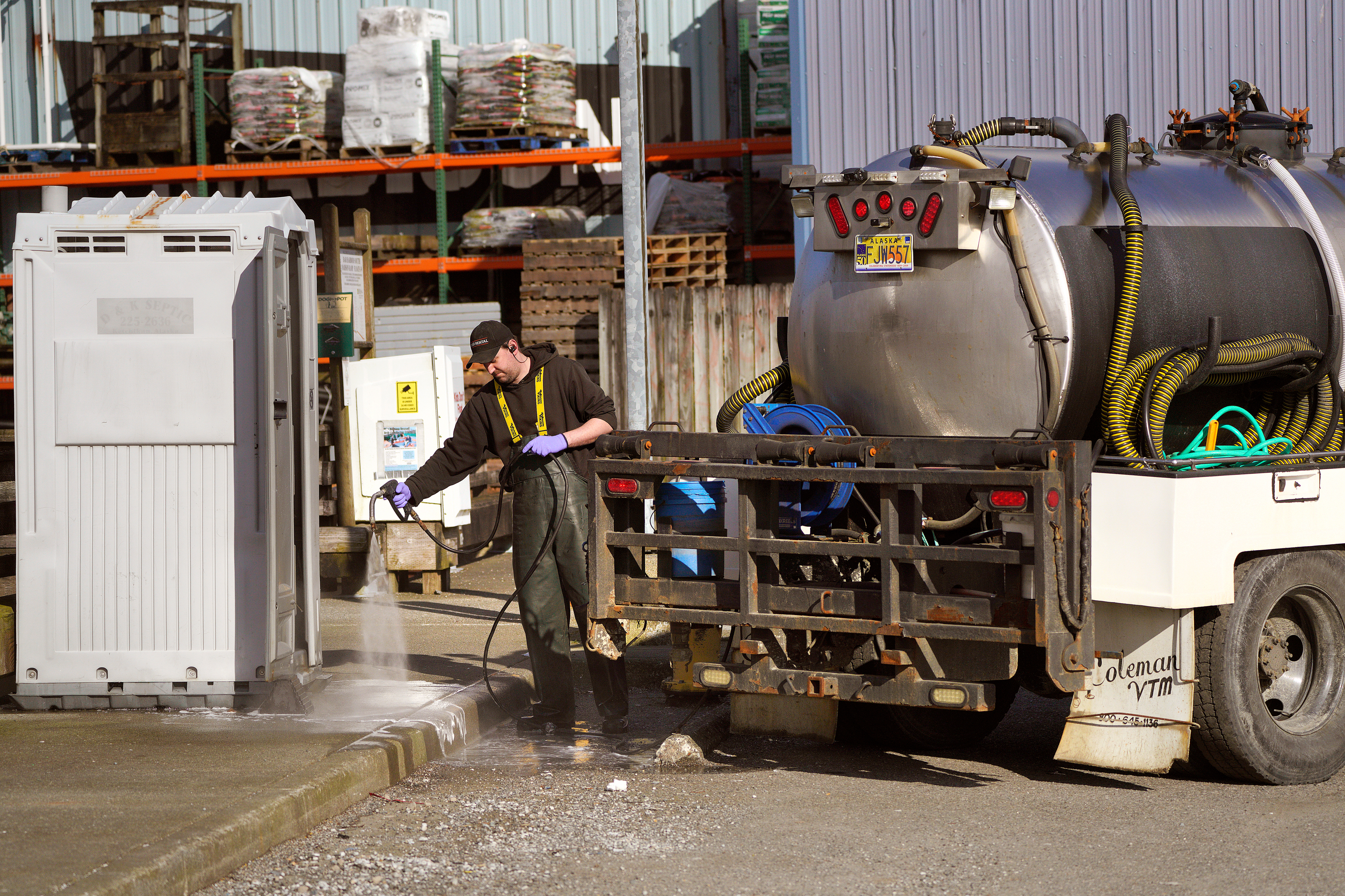 Porta potty disinfection 030422 01